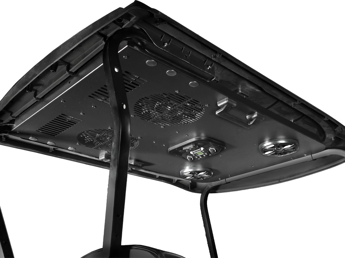 EZGO 2 Seat Modular Roof - Cooling Headliner with Audio 2